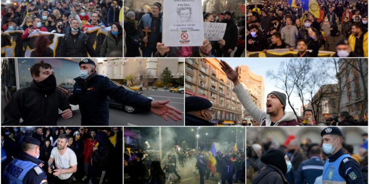 cum-a-aratat-bucurestiul-in-a-doua-seara-de-proteste-bolnavii-de-covid-au-privit-de-la-geam-furia-manifestantilor-„jos-masca!”.-foto