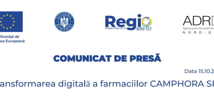 COMUNICAT DE PRESĂ Transformarea digitală a farmaciilor CAMPHORA SRL