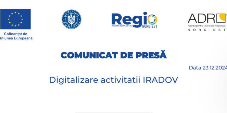 Comunicat de presă: Digitalizare activitatii IRADOV