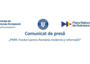Comunicat de presă CONTCRIS SRL – „PNRR: Fonduri pentru România modernă și reformată!”