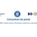 Comunicat de presă CONTCRIS SRL – „PNRR: Fonduri pentru România modernă și reformată!”