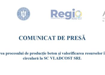 COMUNICAT DE PRESĂ: Modernizarea procesului de producție beton și valorificarea resurselor în economia circulară la SC VLADCOST SRL