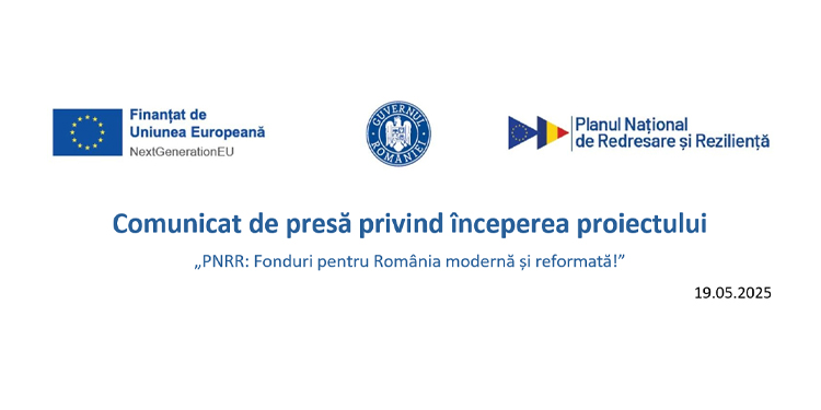 Comunicat de presă privind începerea proiectului „PNRR: Fonduri pentru România modernă și reformată!” PHARMAPLUS SRL