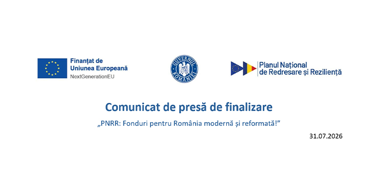 Comunicat de presă de finalizare „PNRR: Fonduri pentru România modernă și reformată!” PHARMAPLUS SRL